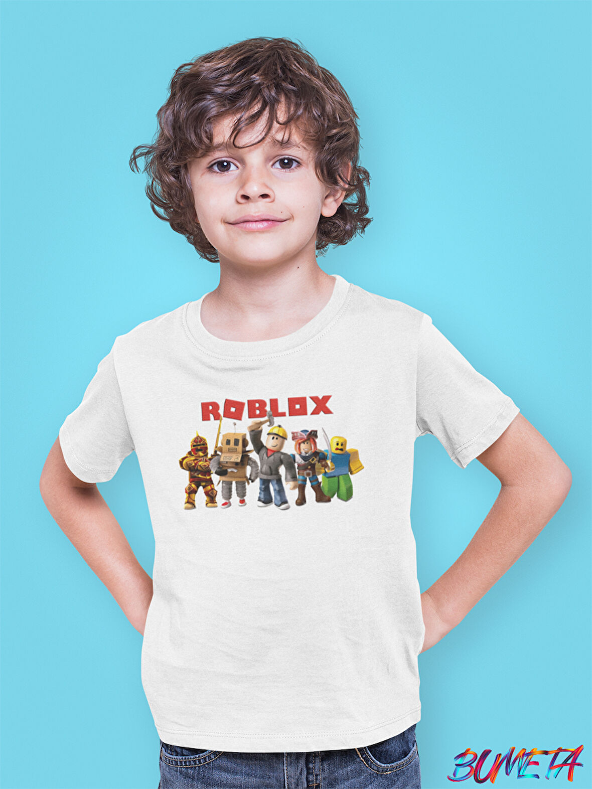 Bumeta Roblox  All Karakter Characters Çocuk Tişört T-shirt