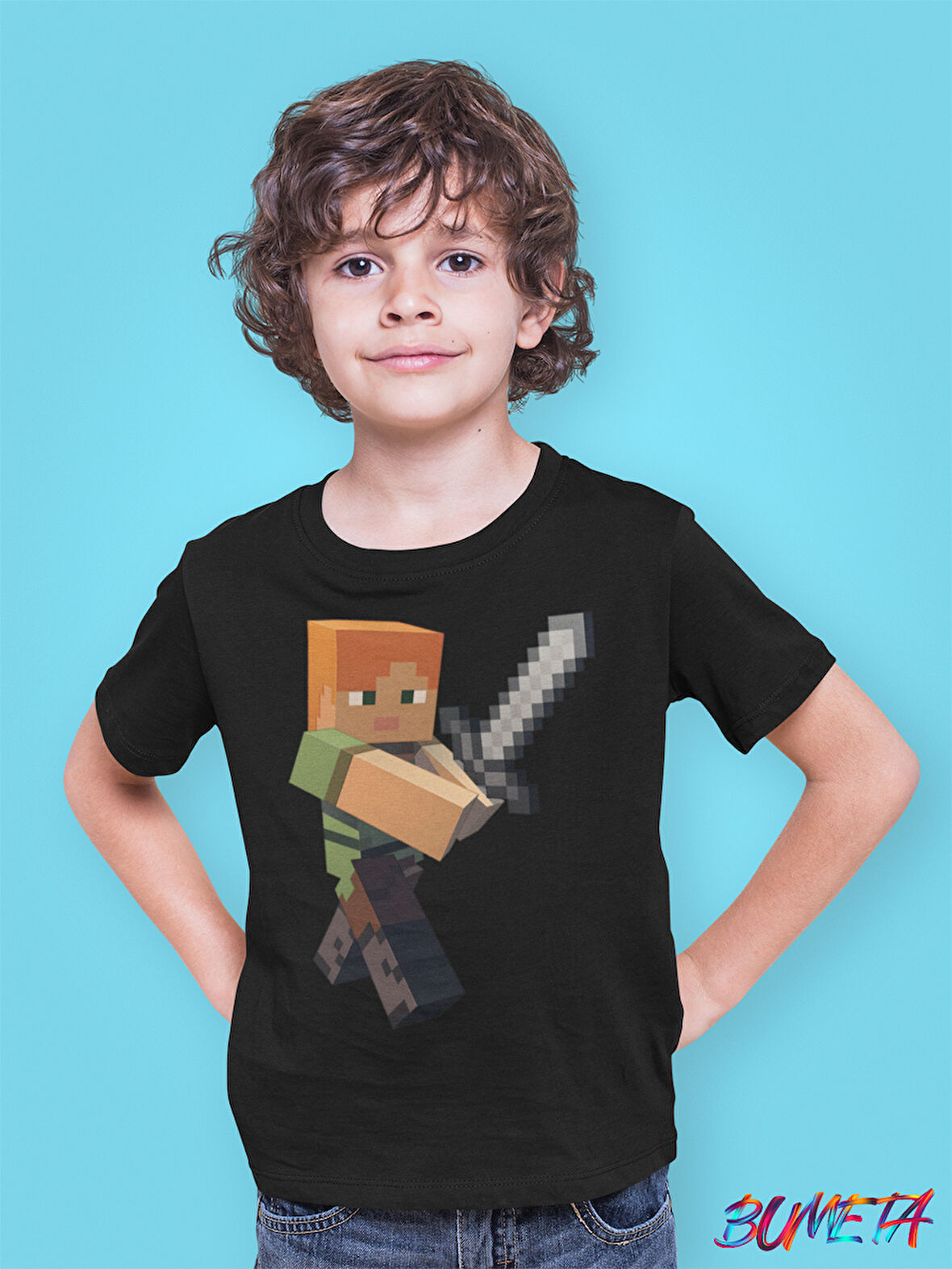 Bumeta Minecraft Alex Karakter Oyun Game Çocuk Tişört T-shirt