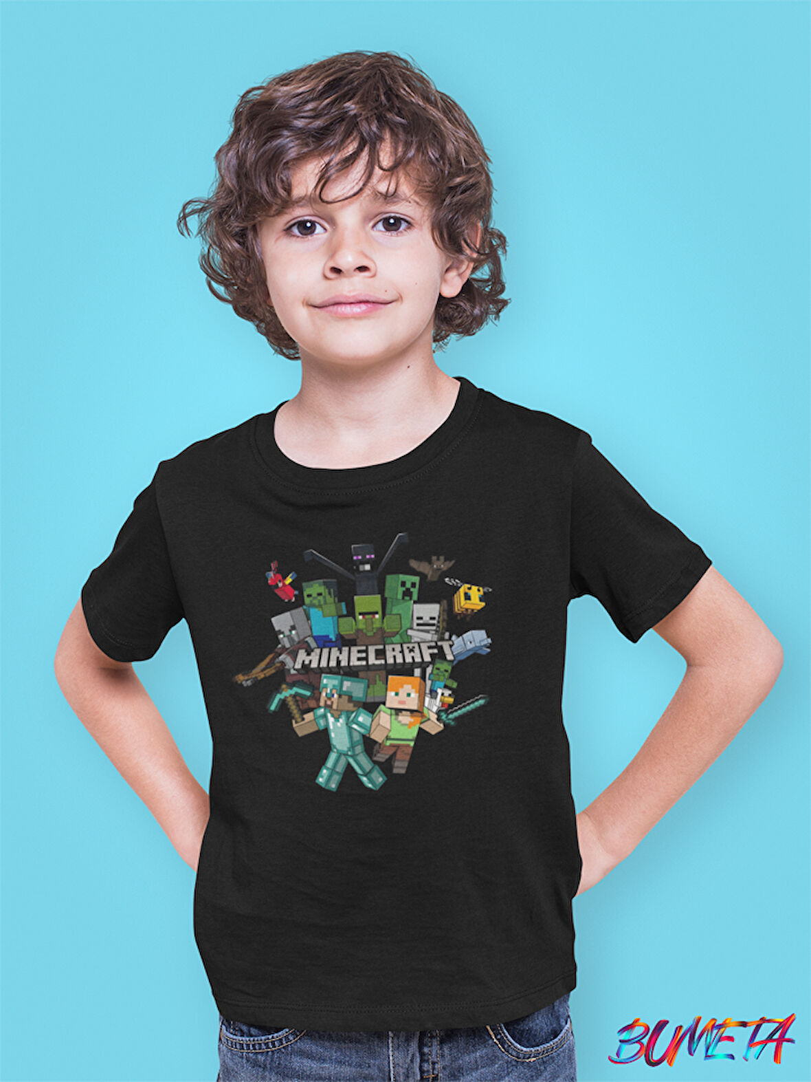 Bumeta Minecraft Lego All Karakter Characters Oyun Game Çocuk Tişört T-shirt