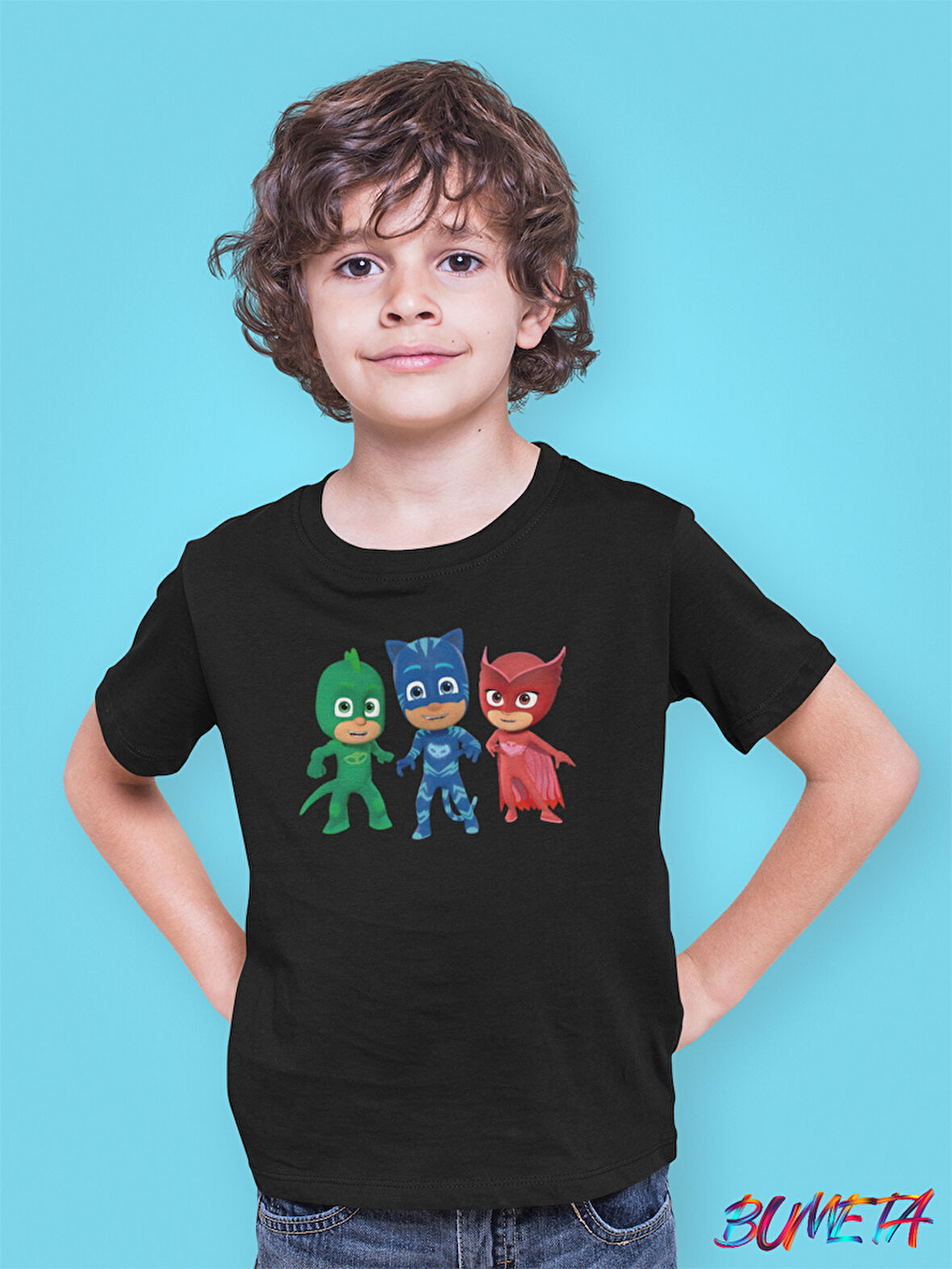 Bumeta Pijimaske Piji maske Catboy Gekko Owlett All Karakter Characters Çocuk Tişört T-shirt