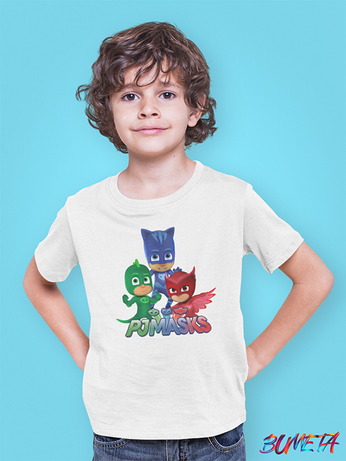 Bumeta Pijimaske Piji maske Catboy Gekko Owlett All Karakter Characters Çocuk Tişört T-shirt