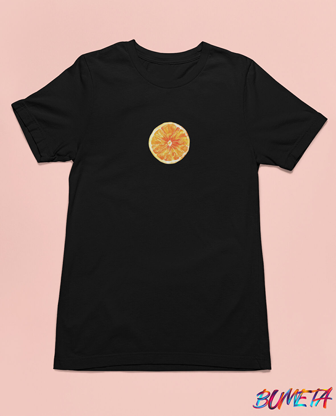 Bumeta Portakal Dilimi Minimal Unisex Tişört T-Shirt