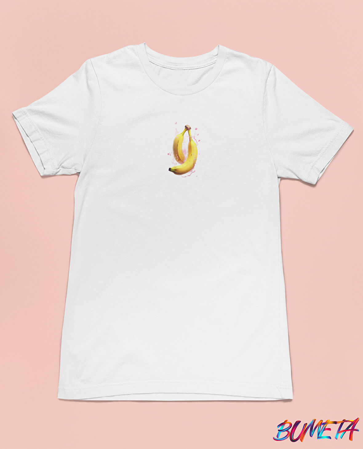 Bumeta Muzlar Minimal Meyve Unisex Tişört T-Shirt