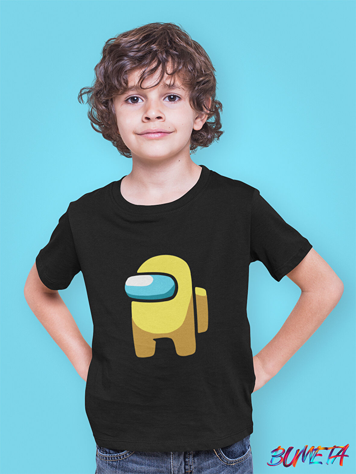 Bumeta Mini Imposter Sarı Mürettebat AMONG US Çocuk Tişört T-shirt