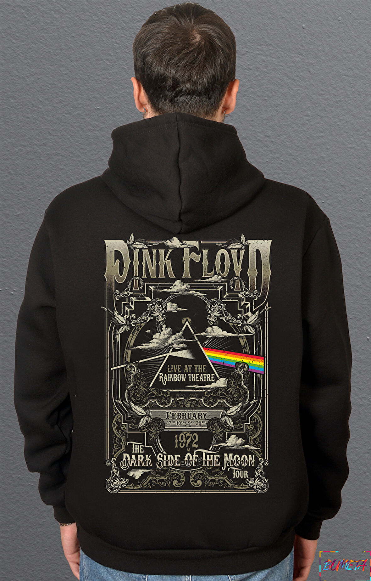 Bumeta Pink Floyd Sweatshirt Unisex Kapüşonlu Hoodie