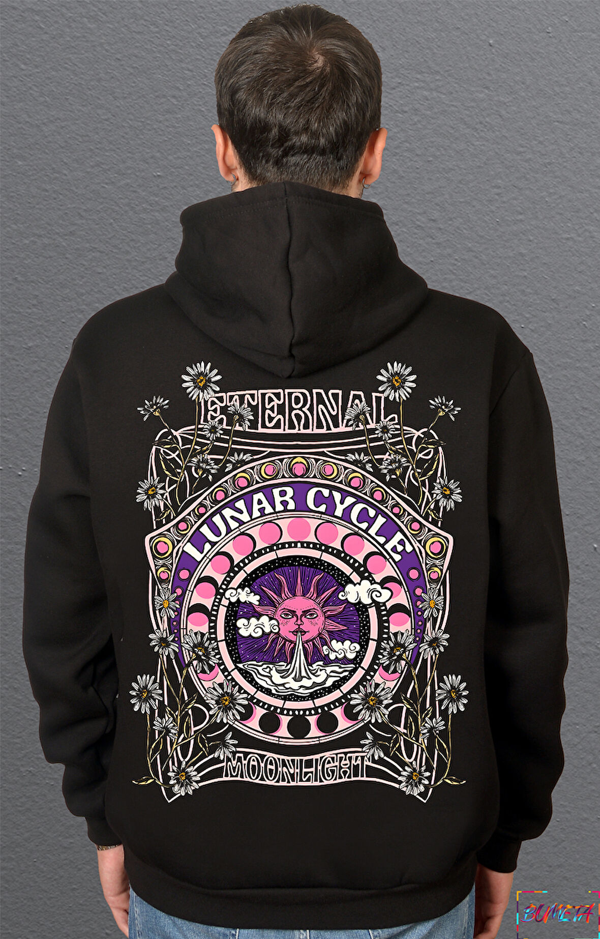 Bumeta Eternal Moonlight Lunar Cycle Sweatshirt Unisex Kapüşonlu Hoodie