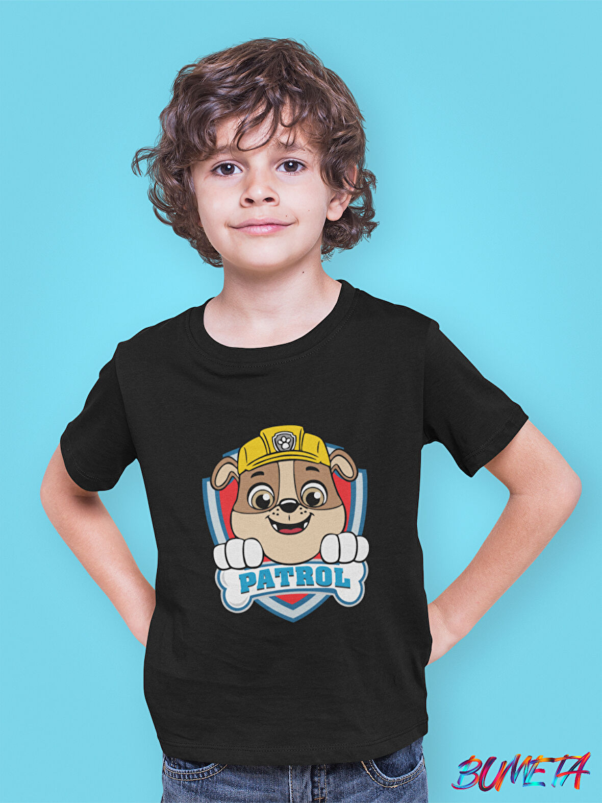 Bumeta Sarı Kasklı Kurtarıcı Rubble Paw Patrol Çocuk Tişört T-shirt
