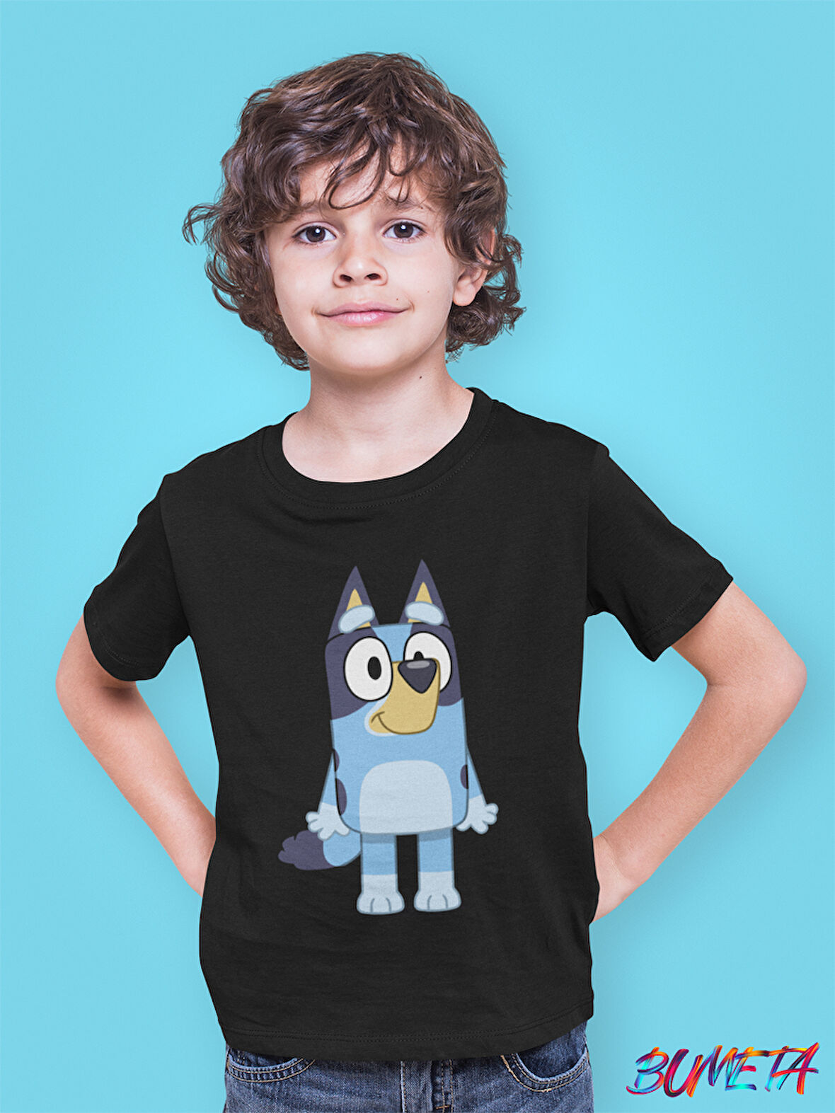Bumeta Bluey Sevimli Köpek Kardeşler Bluey Çocuk Tişört T-shirt