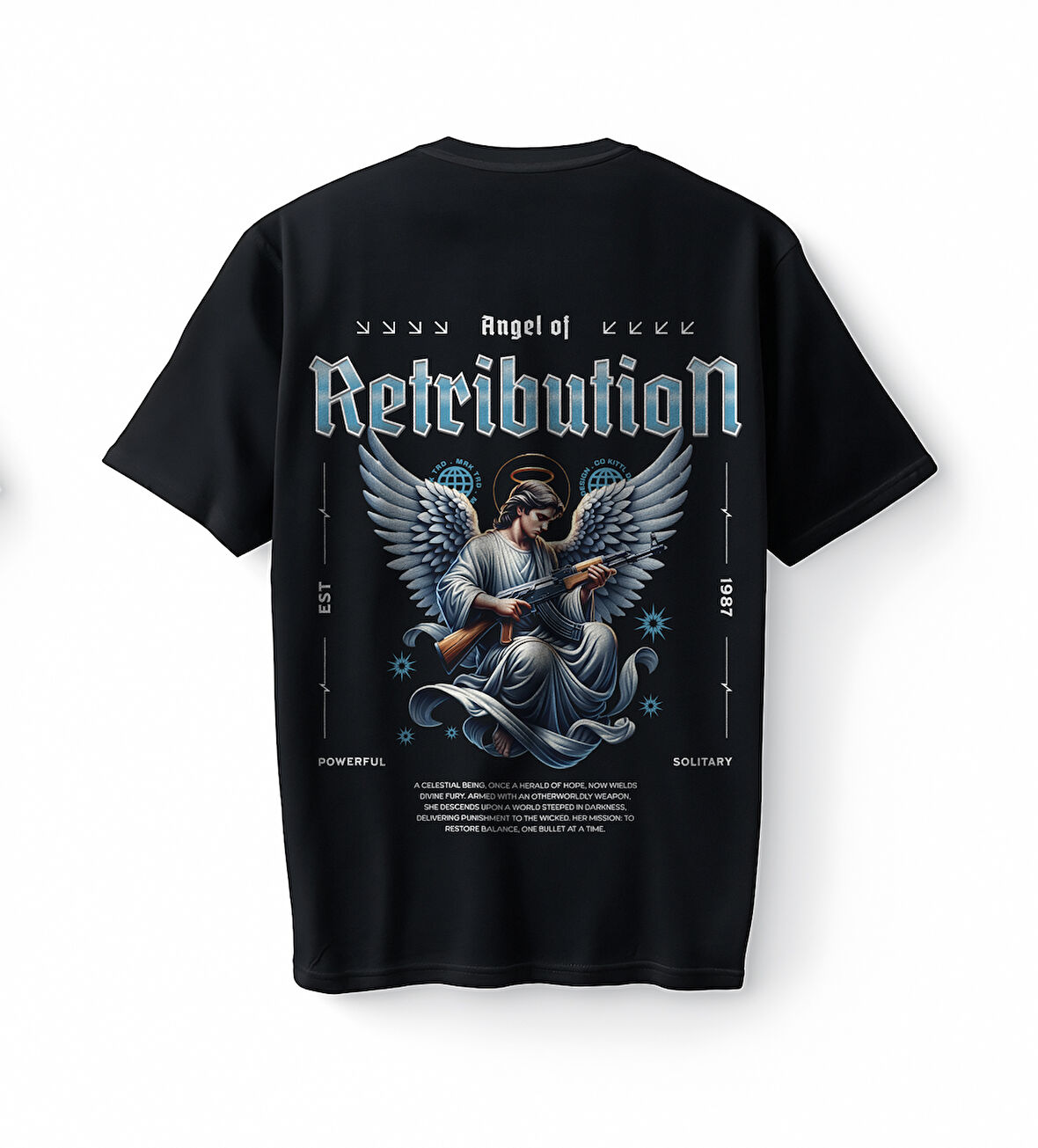 Bumeta Angel of Retribution Oversize Unisex Tişört T-Shirt