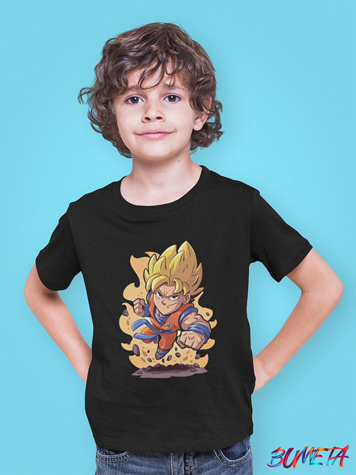 Bumeta Dragon Ball Z Goku Chibi Çizgi Film Dizi Çocuk Tişört T-shirt