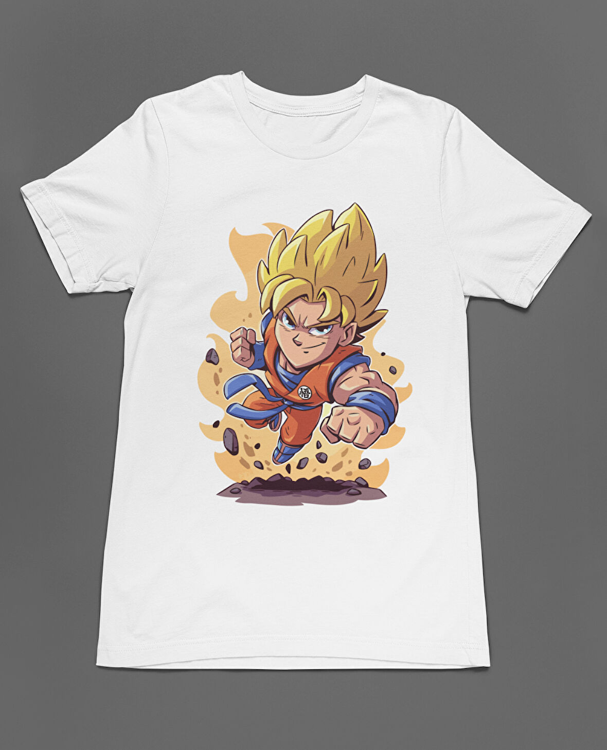 Bumeta Dragon Ball Z Goku Chibi Çizgi Film Dizi Unisex Tişört T-Shirt