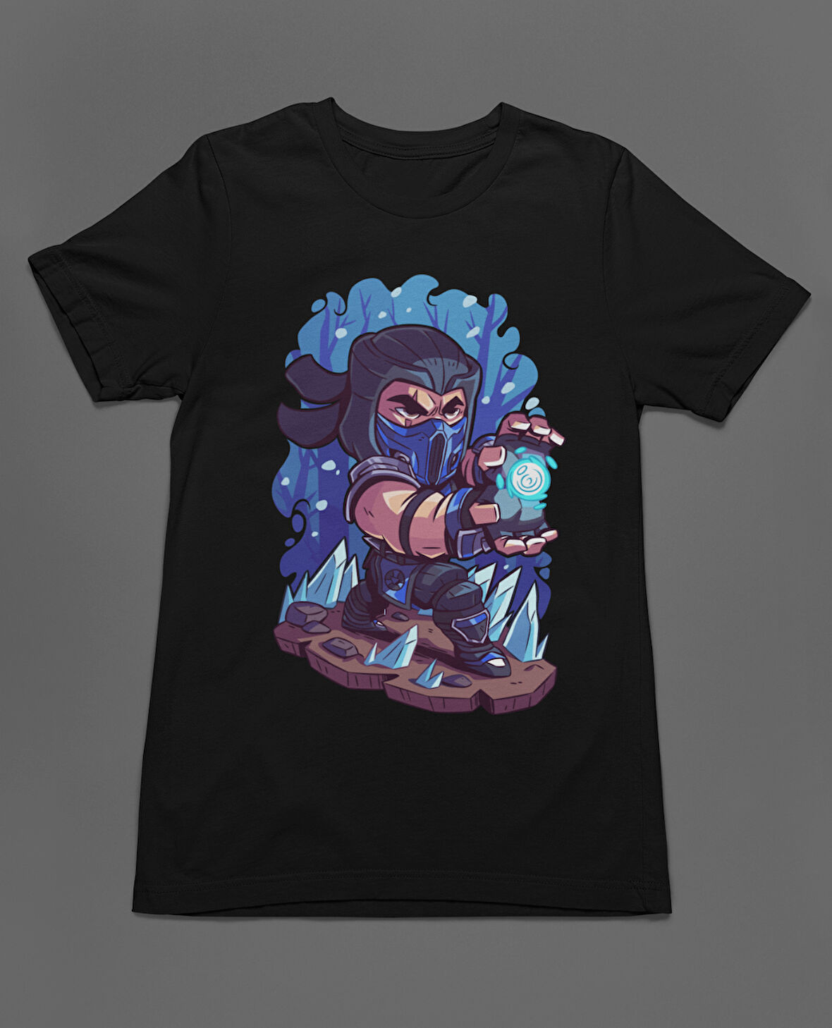Bumeta Anime Subzero Game Ateri Chibi Çizgi Film Dizi Unisex Tişört T-Shirt
