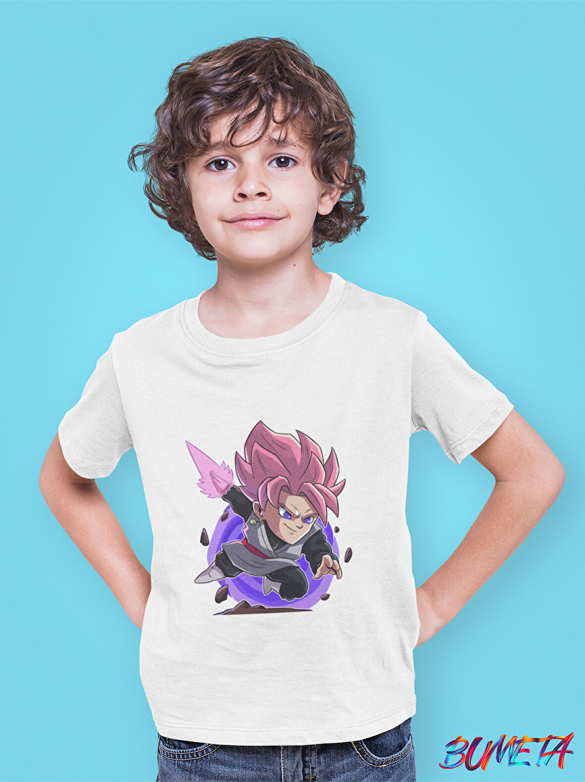 Bumeta Dragon Ball Super Goku Black Chibi Çizgi Film Dizi Çocuk Tişört T-shirt