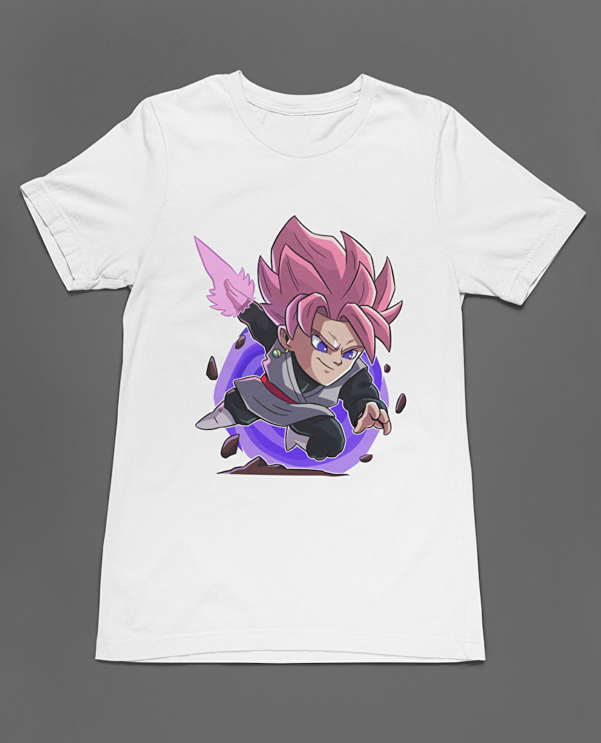Bumeta Dragon Ball Super Goku Black Chibi Çizgi Film Dizi Unisex Tişört T-Shirt
