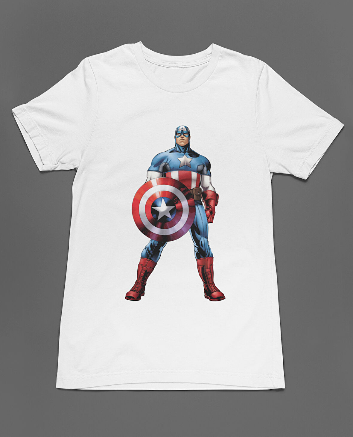 Bumeta Captain America Kaptan Amerika Marvel Unisex Tişört T-Shirt