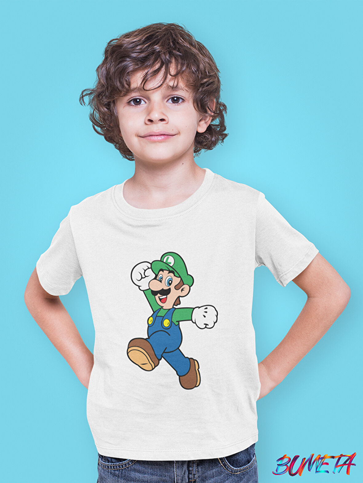 Bumeta Super Mario Luigi Çocuk Tişört T-shirt