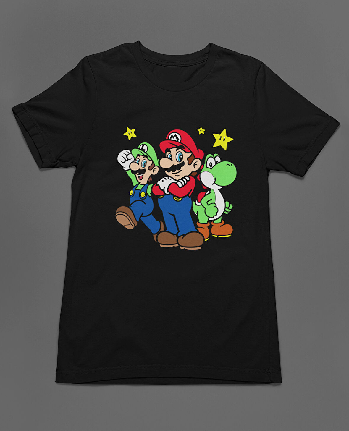 Bumeta Super Mario Game Lugi Yoshi Unisex Tişört T-Shirt