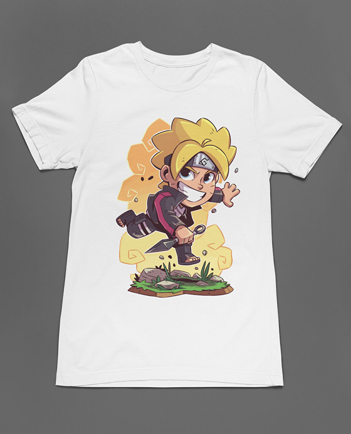 Bumeta Boruto Uzumaki Anime Çizgi Dizi Unisex Tişört T-Shirt