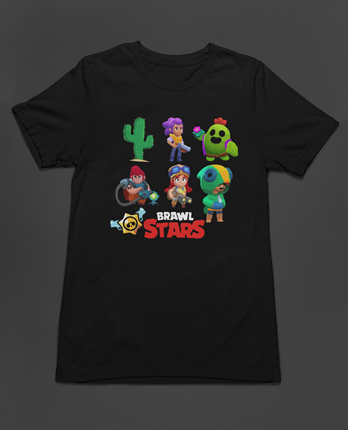 Bumeta Brawl Stars Brawlstar All Karakter Characters Baskılı Unisex Tişört T-Shirt
