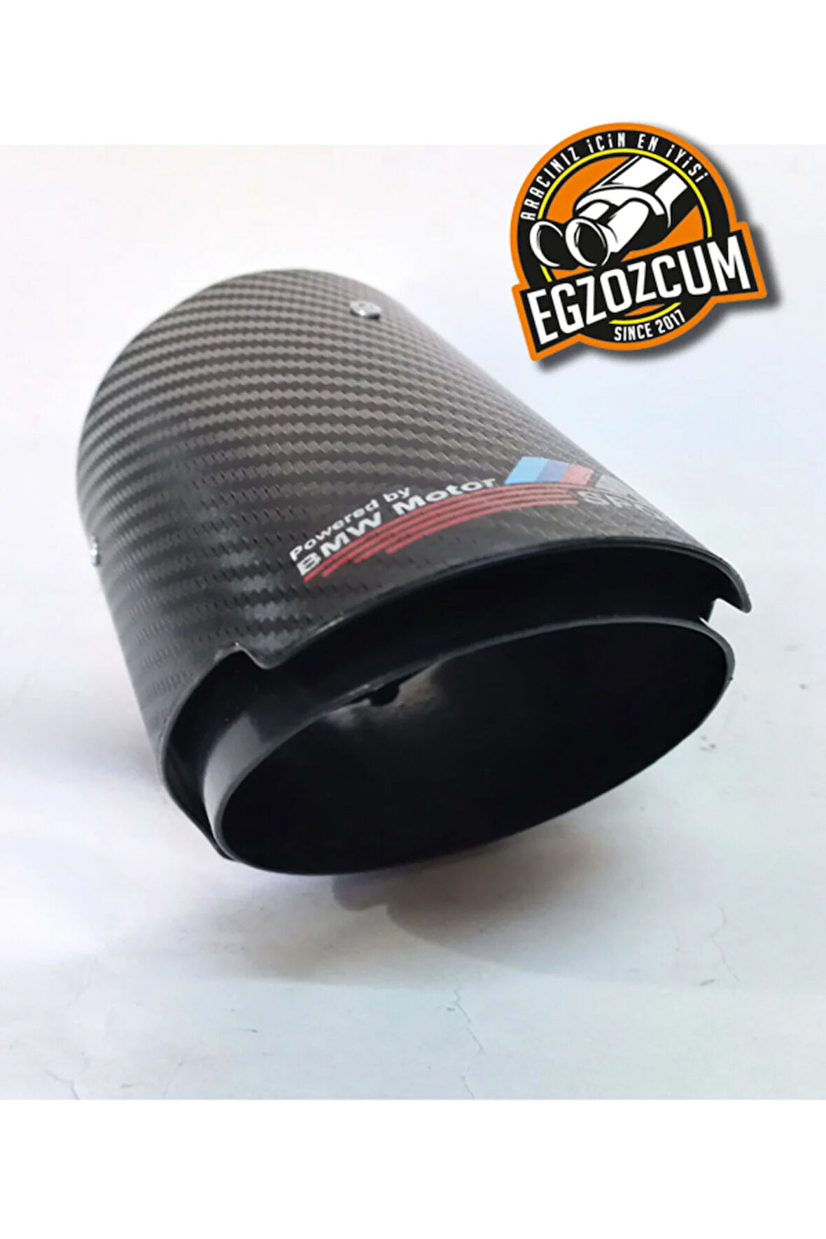 90 mm. Msport logolu tekli  siyah Akrapovic egzoz ucu
