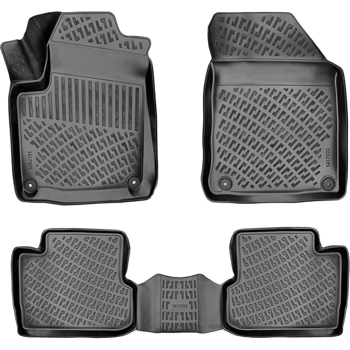 Jeep Cherokee ( Kl ) 2019 Sonrası 3D Araca Özel Havuzlu Paspas Bmy