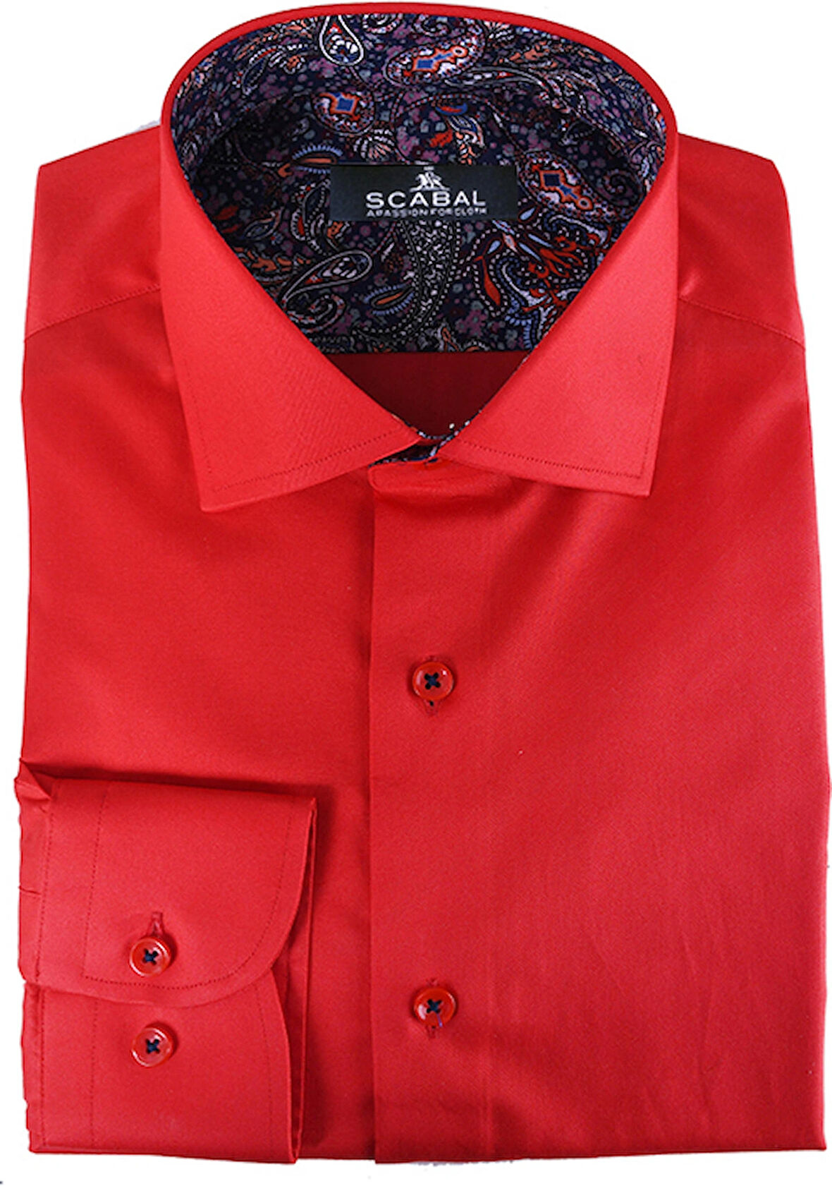 Erkek Kırmızı %100 Mısır Pamuğu Gömlek