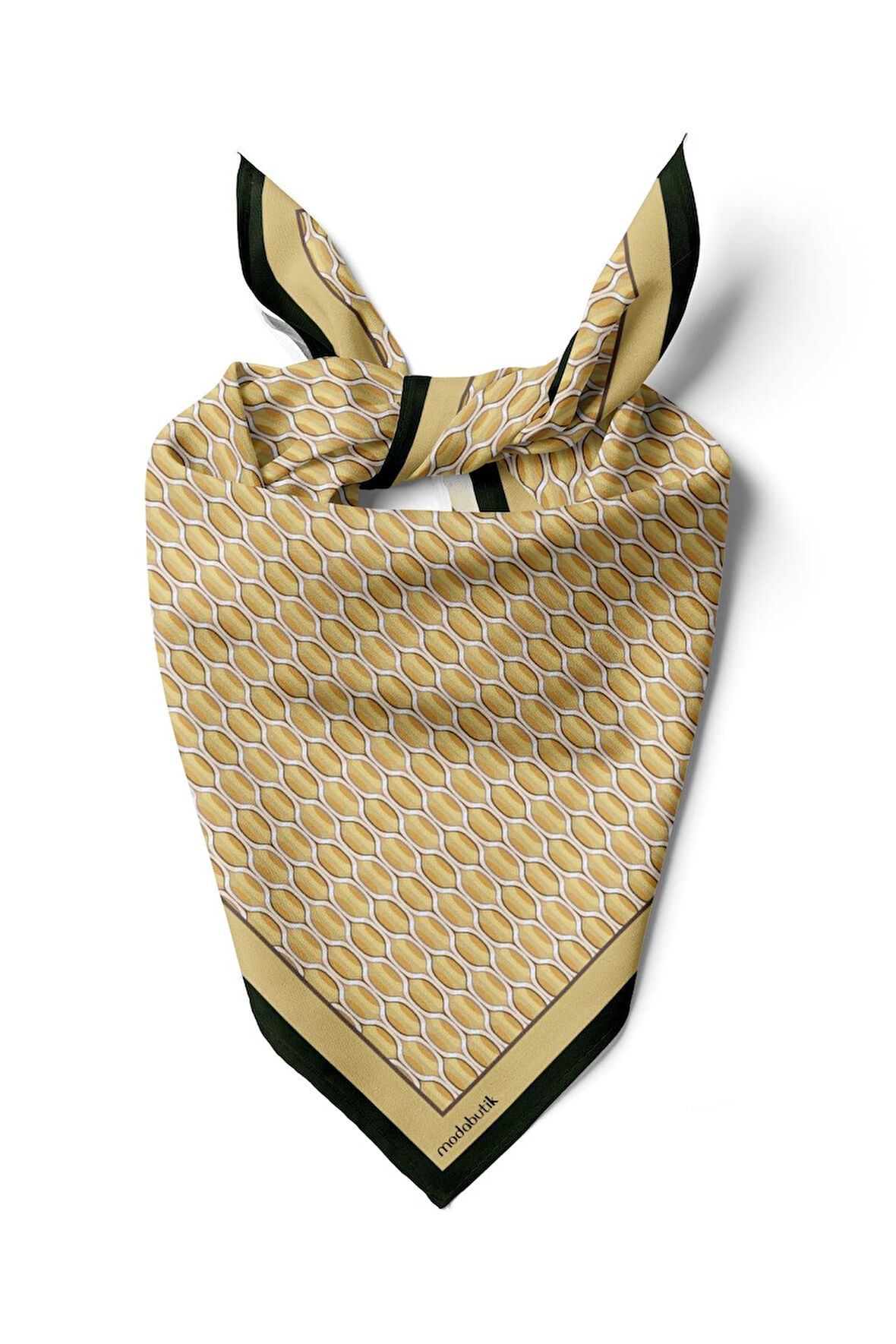 Kadın Geometrik Desenli 50x50 Bandana HYL DG01605-22