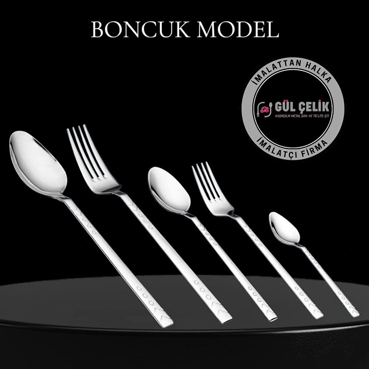 Çatal Kaşık Seti 12 Kişilik 60 Parça Boncuk Model 18/0 Kalite