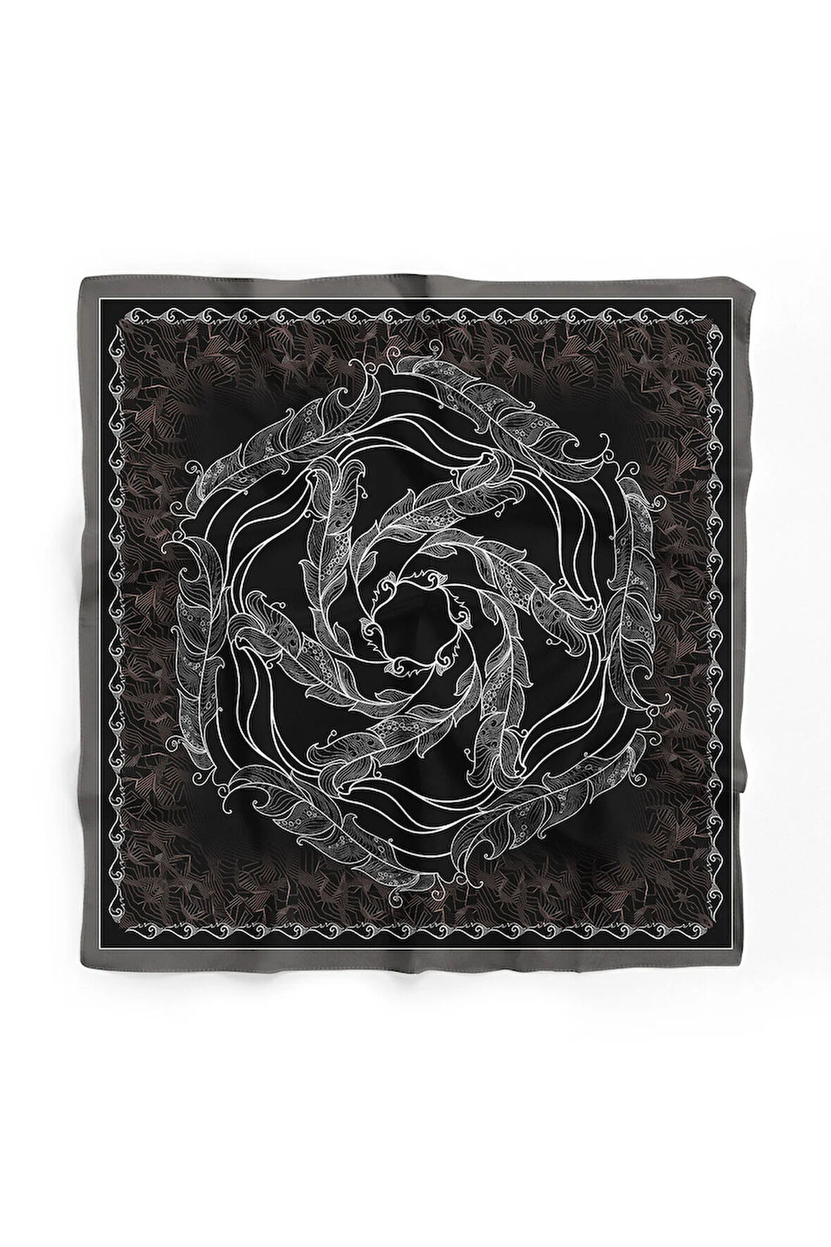 Siyah Zerafet Kadın Fular Bandana