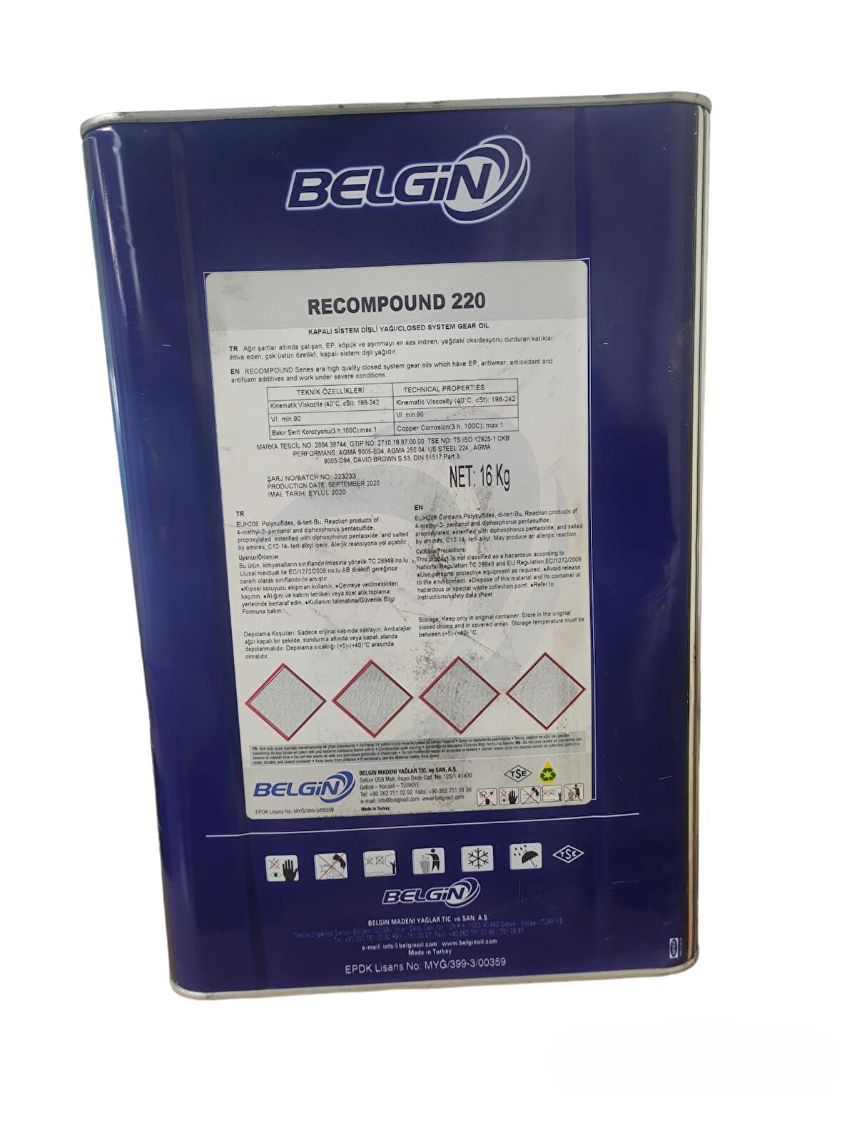 LUBEX RECOMPOUND 220 TNK 18 LT