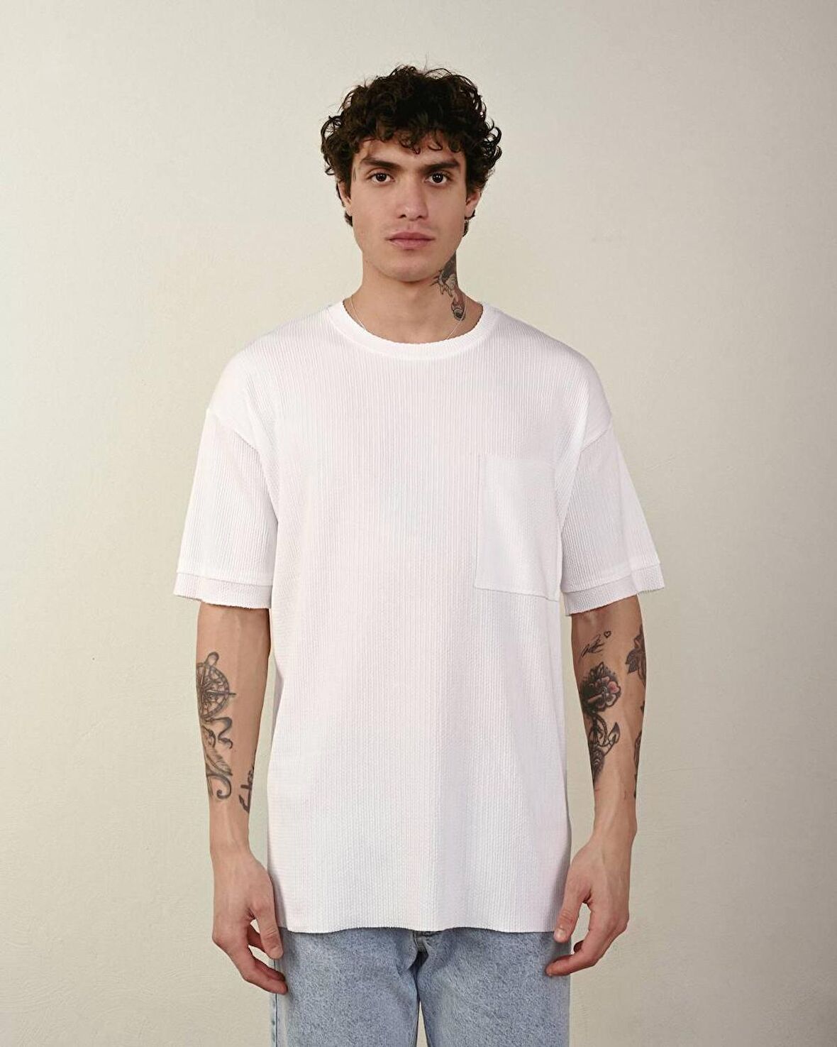 Tek Cepli Oversize Erkek T-Shirt