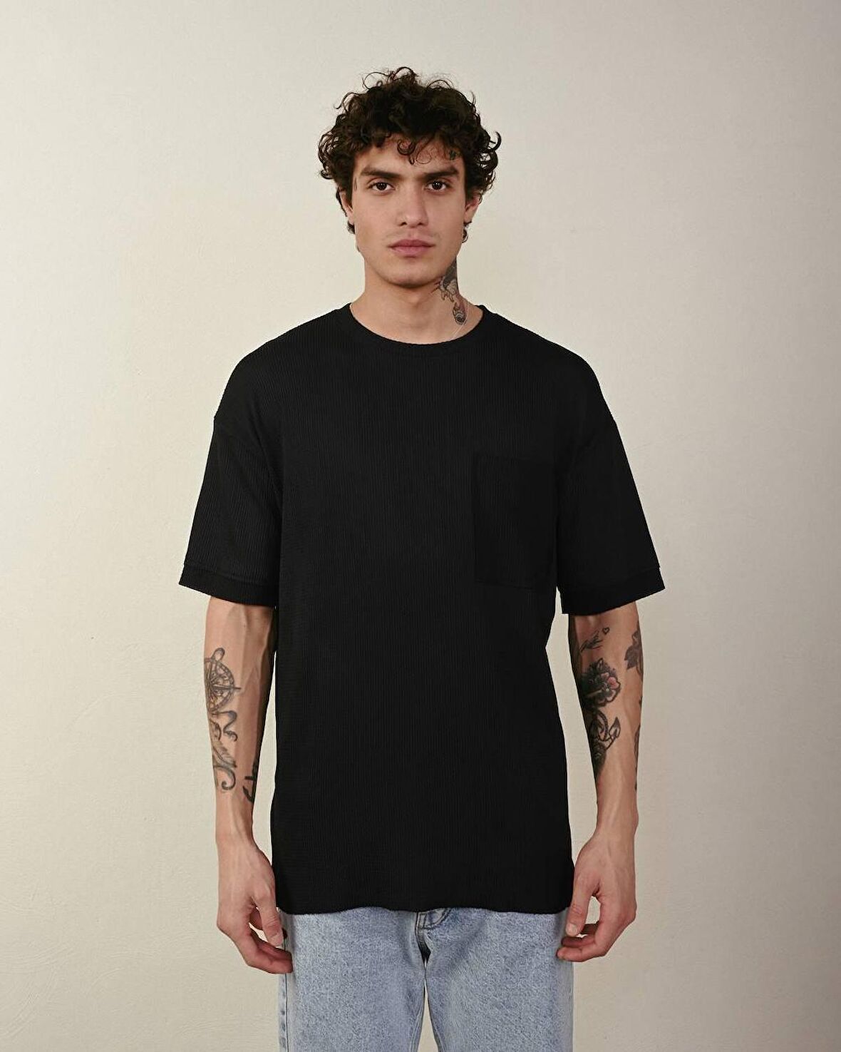 Tek Cepli Oversize Erkek T-Shirt
