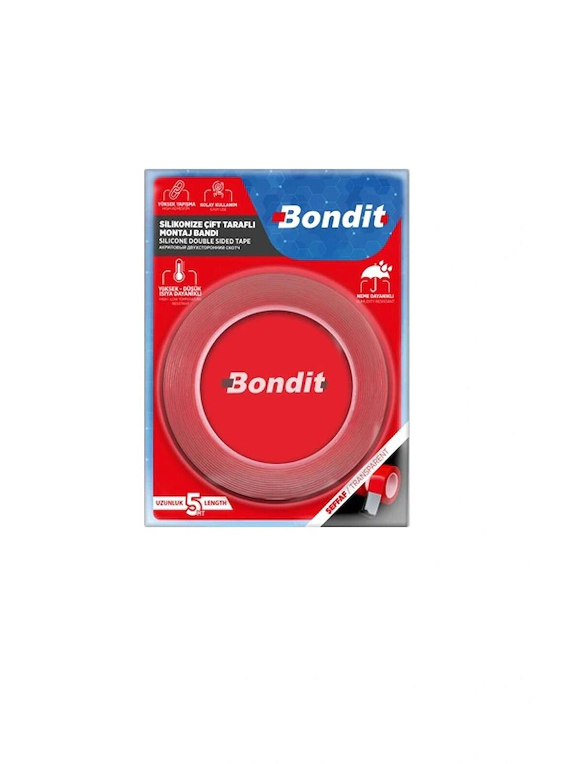 BONDİT ÇİFT TARAFLI AKRİLİK BANT 20MM x 5MT.