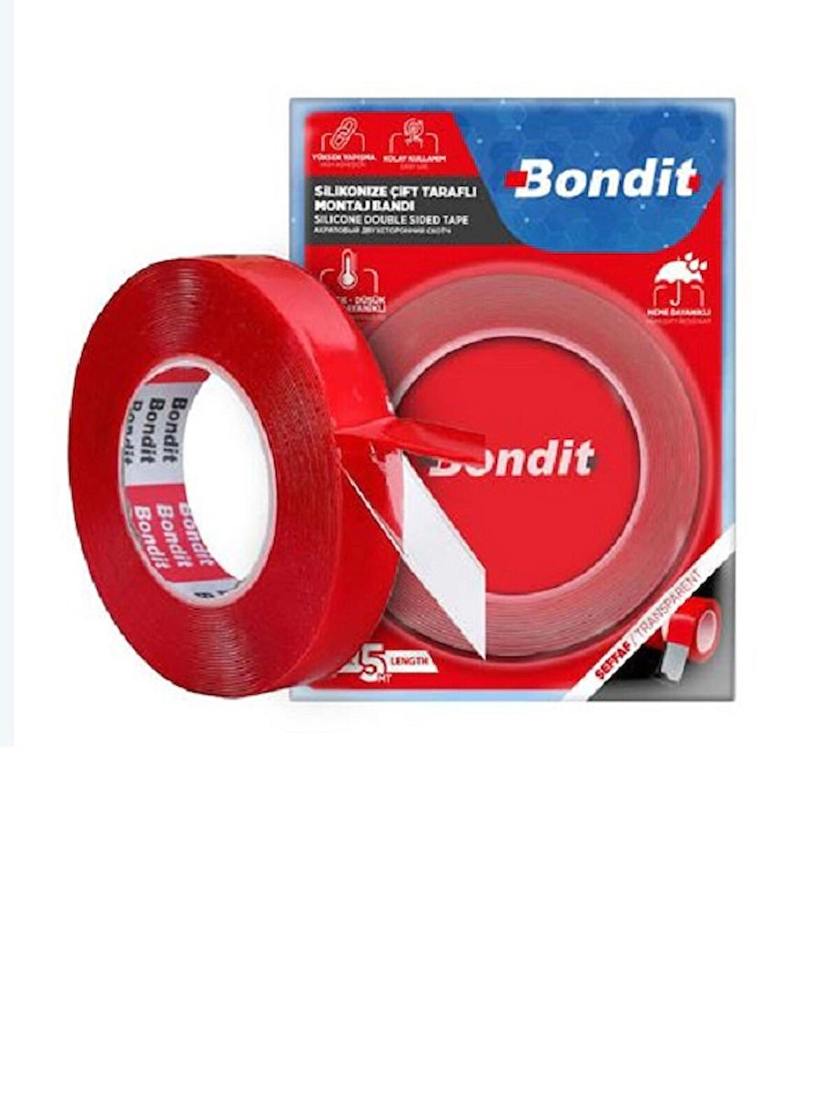 SİLİKONLU ÇİFT TARAFLI VHB BANT 40MM* 5MT 