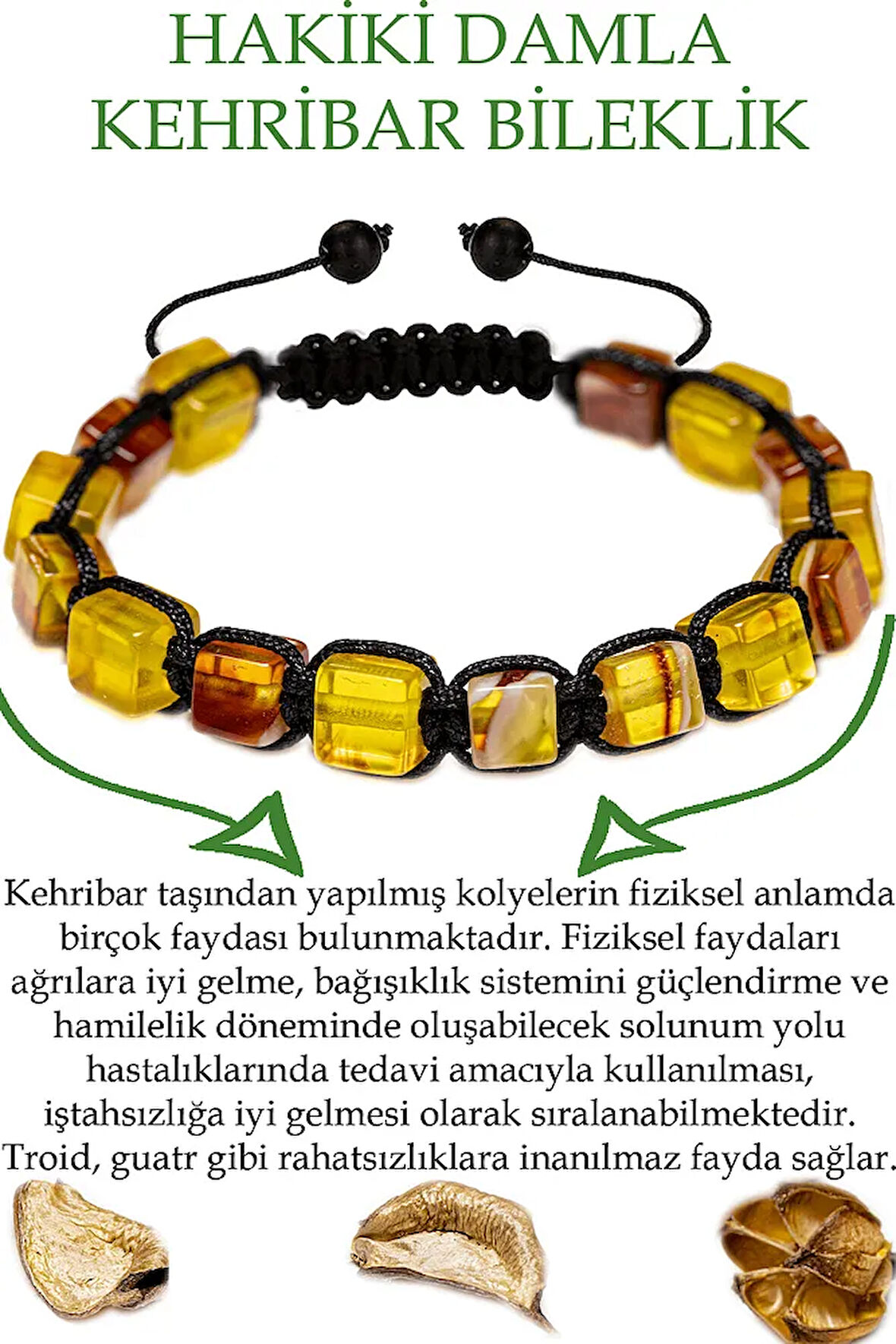 Üretici Sertifikalı Küp Kesim Sarı Kırmızı Doğal Damla Kehribar Bileklik (UKRAYNA)