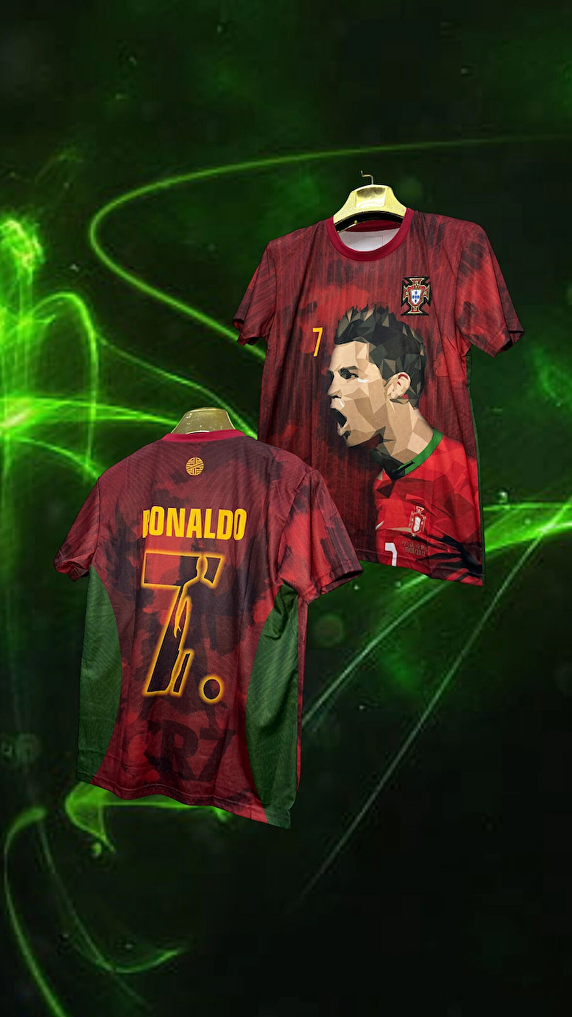 Euro 2024 Ronaldo Portekiz Milli Takım Özel Tasarım Forma Tişörtü