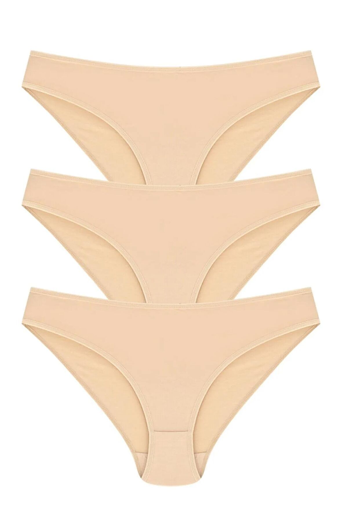 %100 Pamuk Bikini Model Külot 3'lü Paket