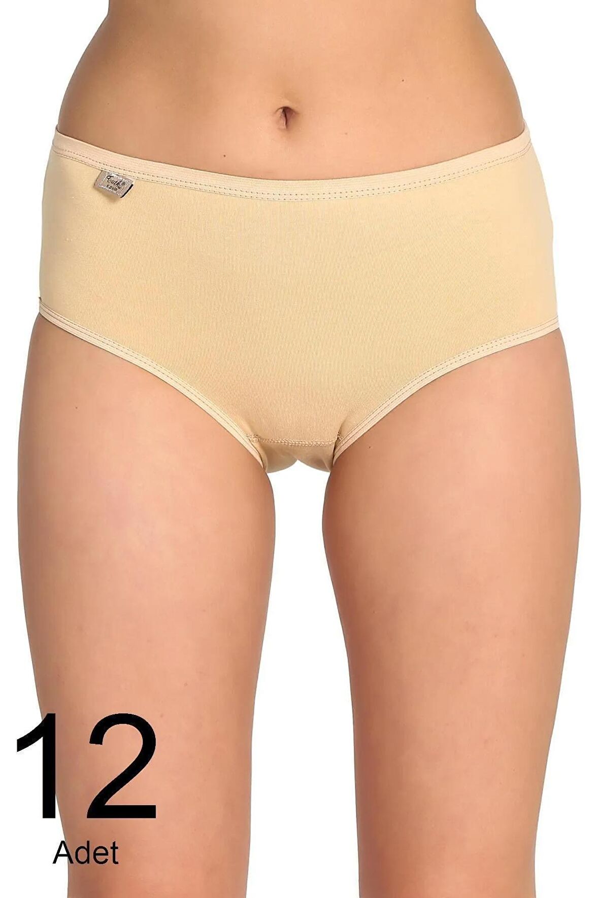 Kadın 12'li Paket Likralı Pamuk Bato Külot