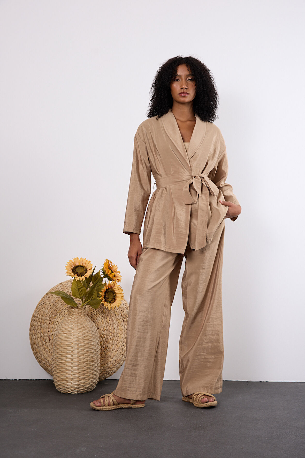 Vizon Oversize Kimono Takım