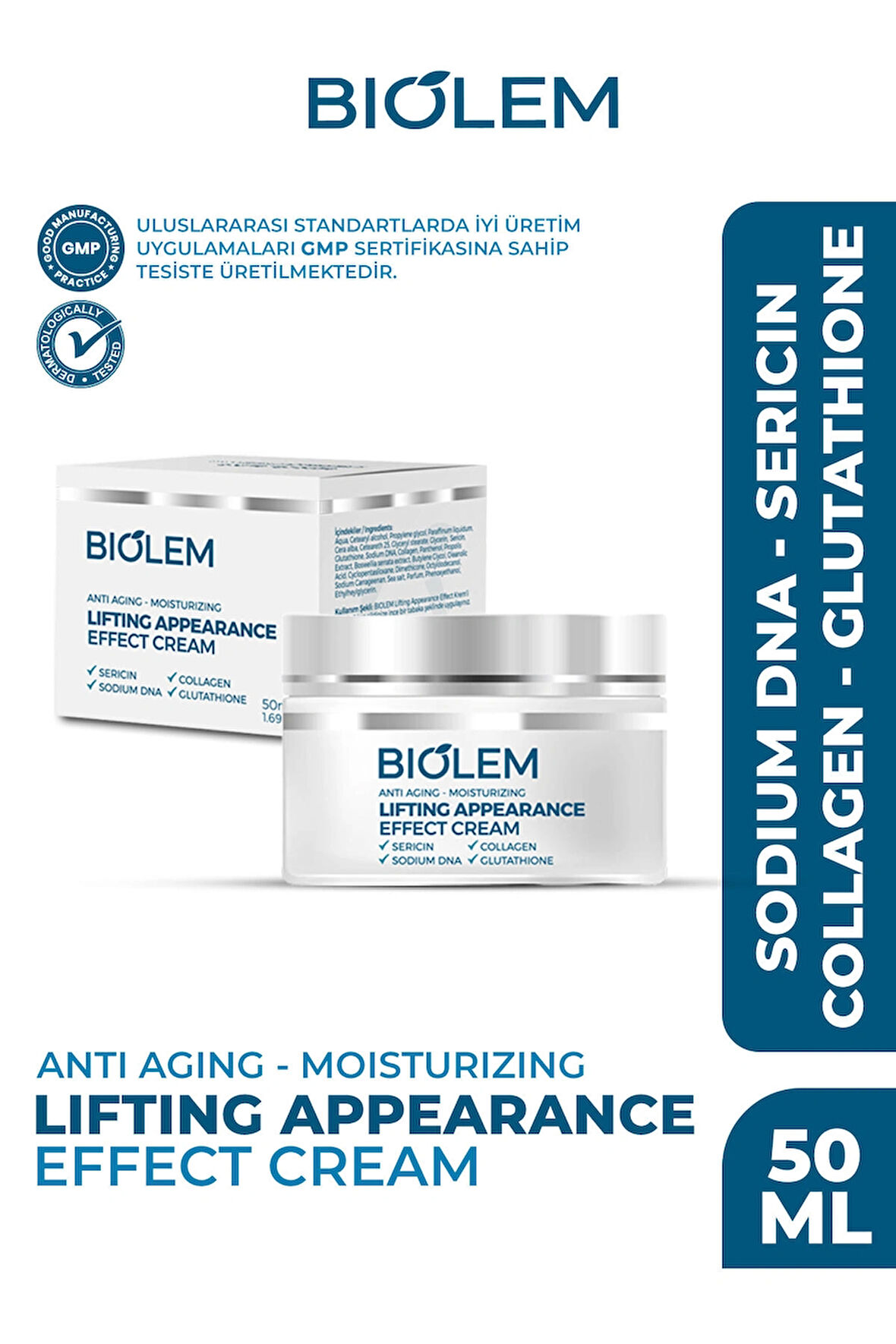 Yaşlanma Ve Kırışıklık Karşıtı Dolgunlaştırıcı Lıftıng Krem 50ml.