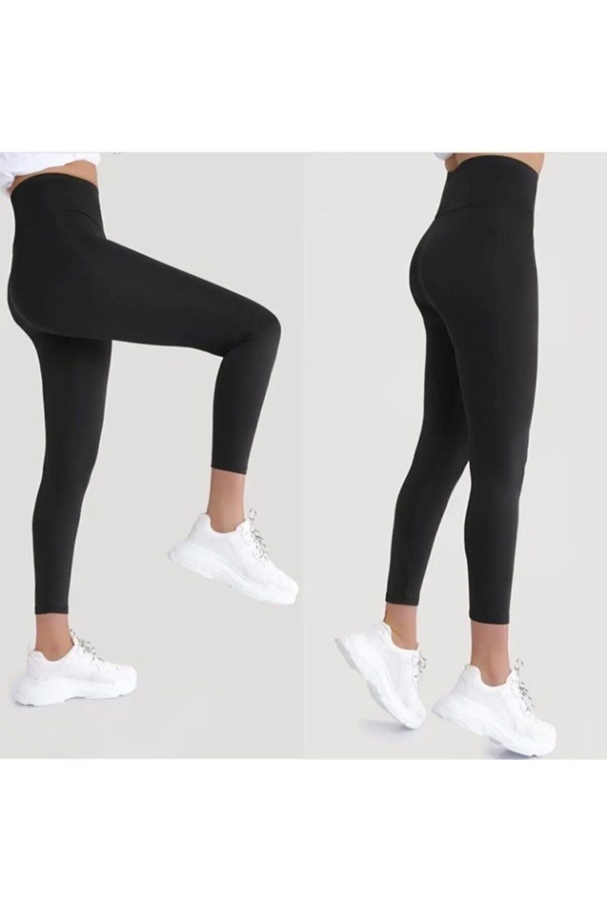 Kadın Siyah Toparlayıcı Çelik Örme Tayt