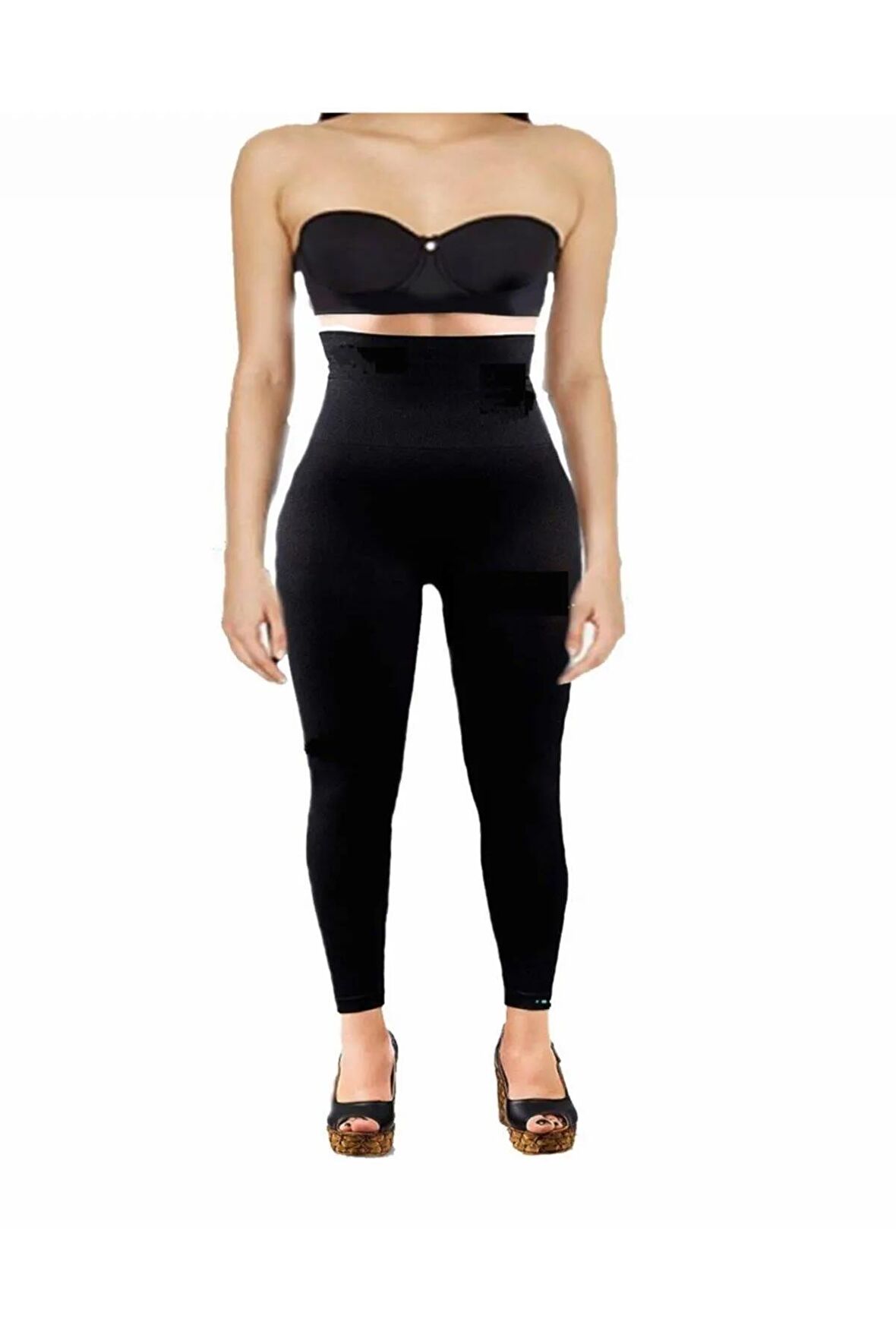 Kadın Siyah Yüksek Bel Tayt