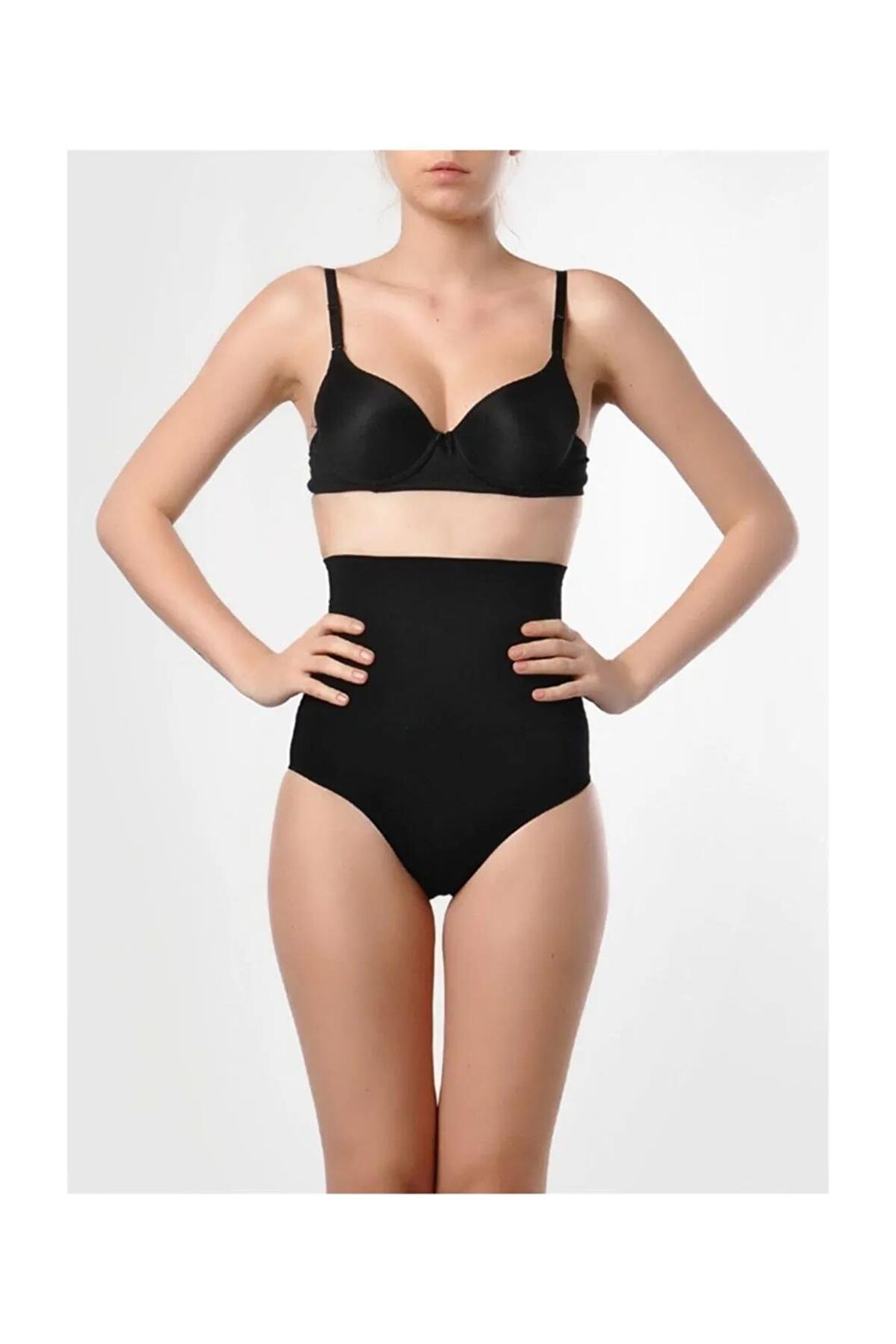 Toparlayıcı Silikonlu Yüksek Bel Slip Korse