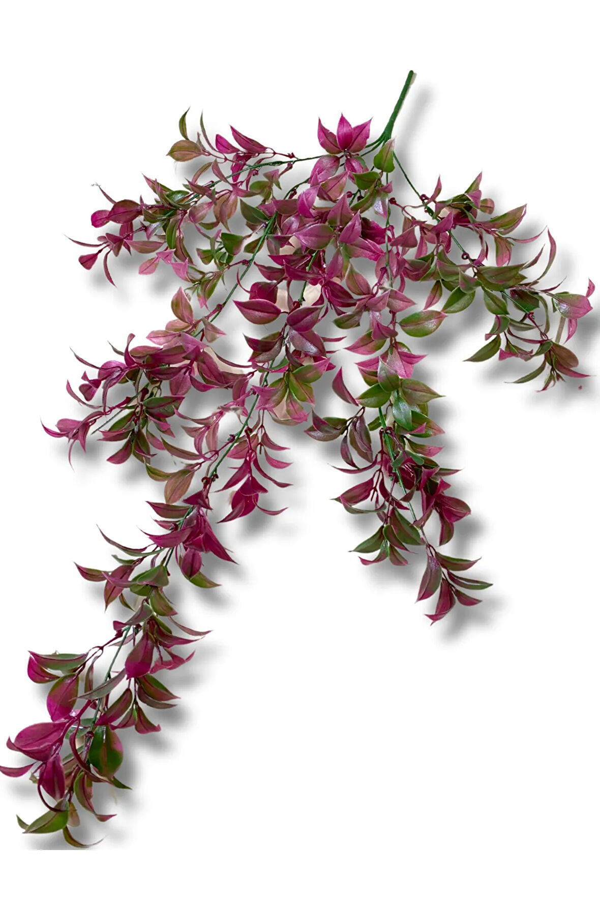 Yapay Bordo Limon Çiçeği 5 Dallı Sarkıt 80x50