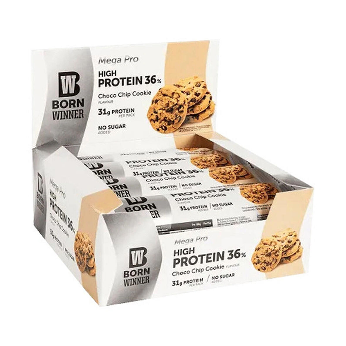 BORN WINNER Mega Pro Protein Bar Box / 12 x 85 g