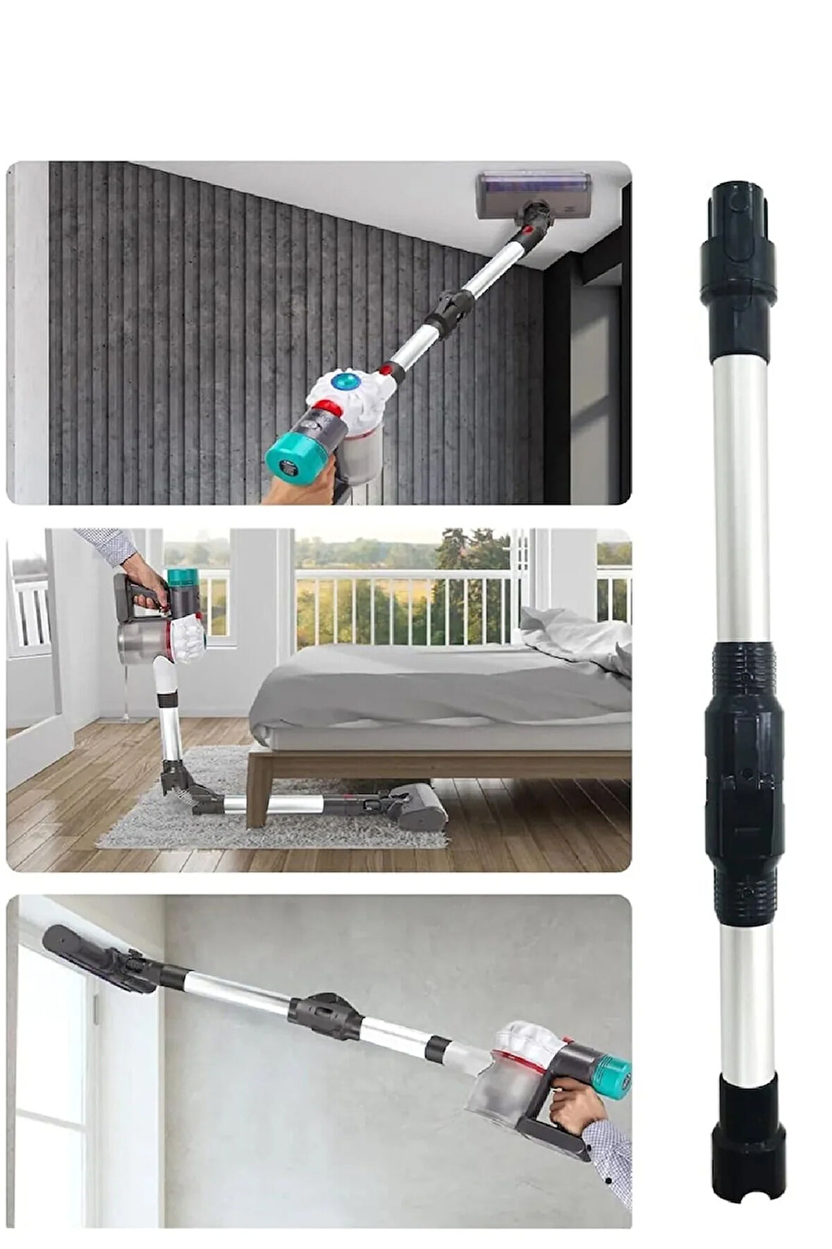 Dyson V7 V8 V10 V11 V15 Dik süpürge uyumlu Katlanabilir bükülebilir Teleskopik Boru