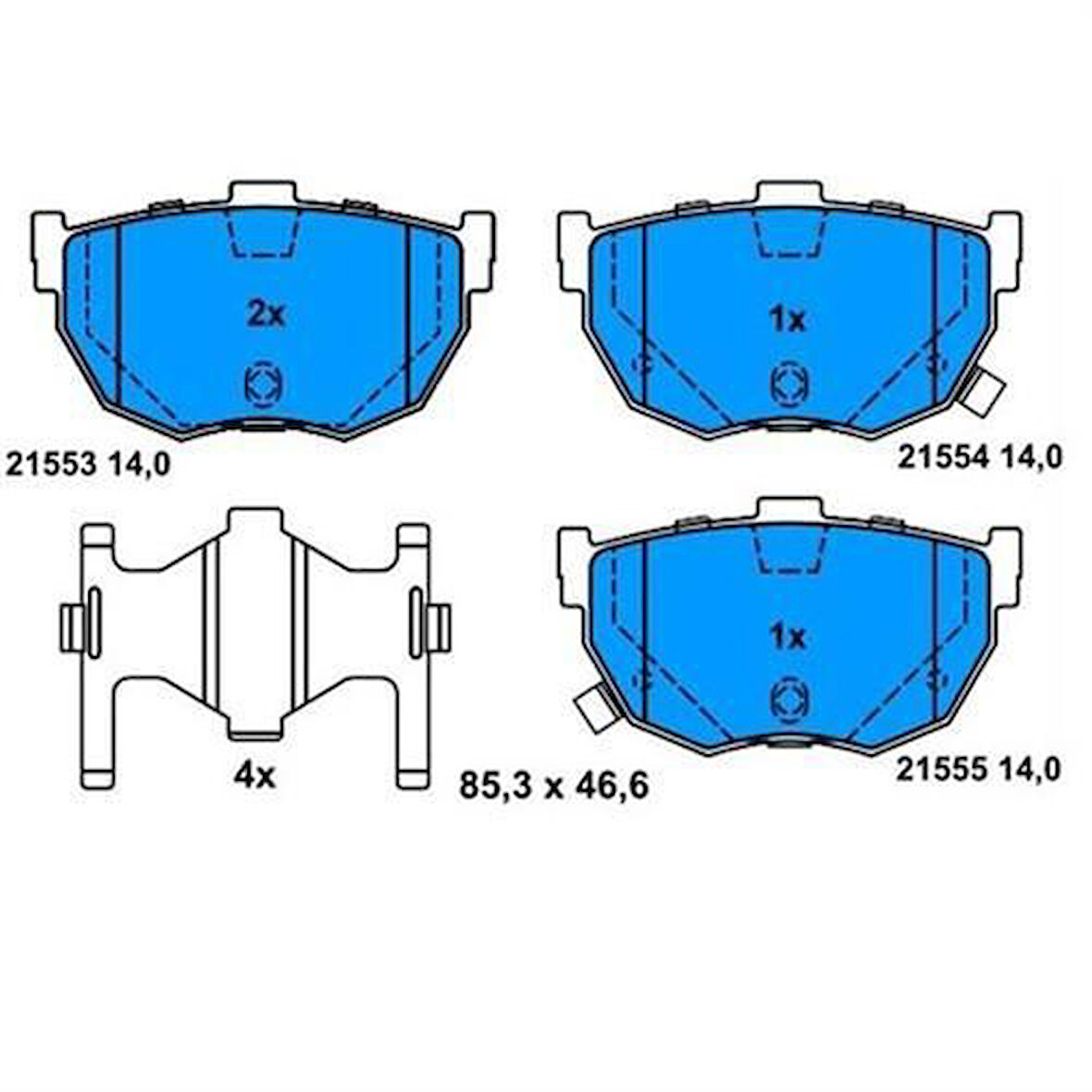Bosch 0986424418 Arka Fren Balatası Hyundai Elantra 1996-2006 Kia Cerato 2004- 583022DA10