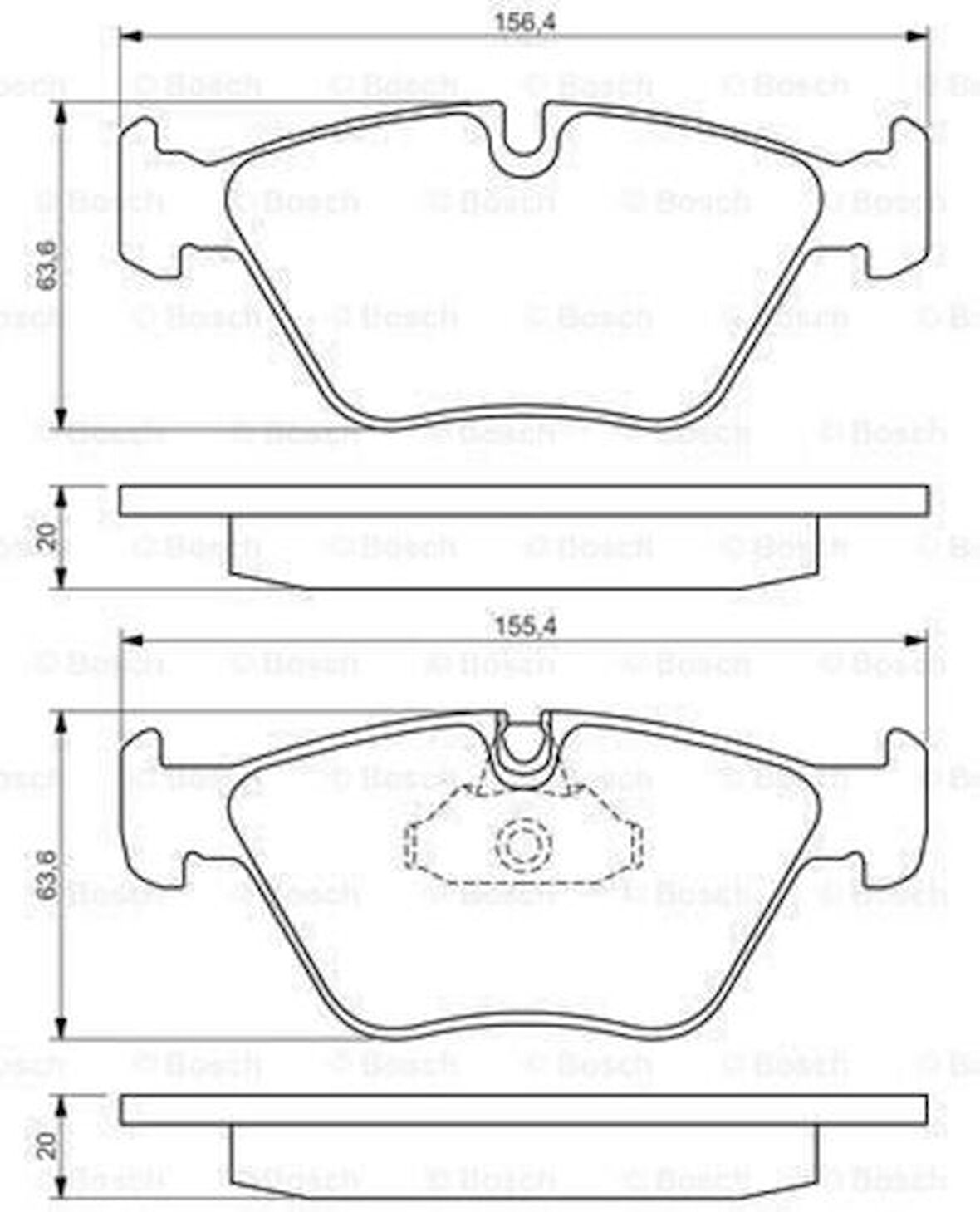 Bosch 0986424485 Fren Balatası Ön BMW E39 95-02 34116761278