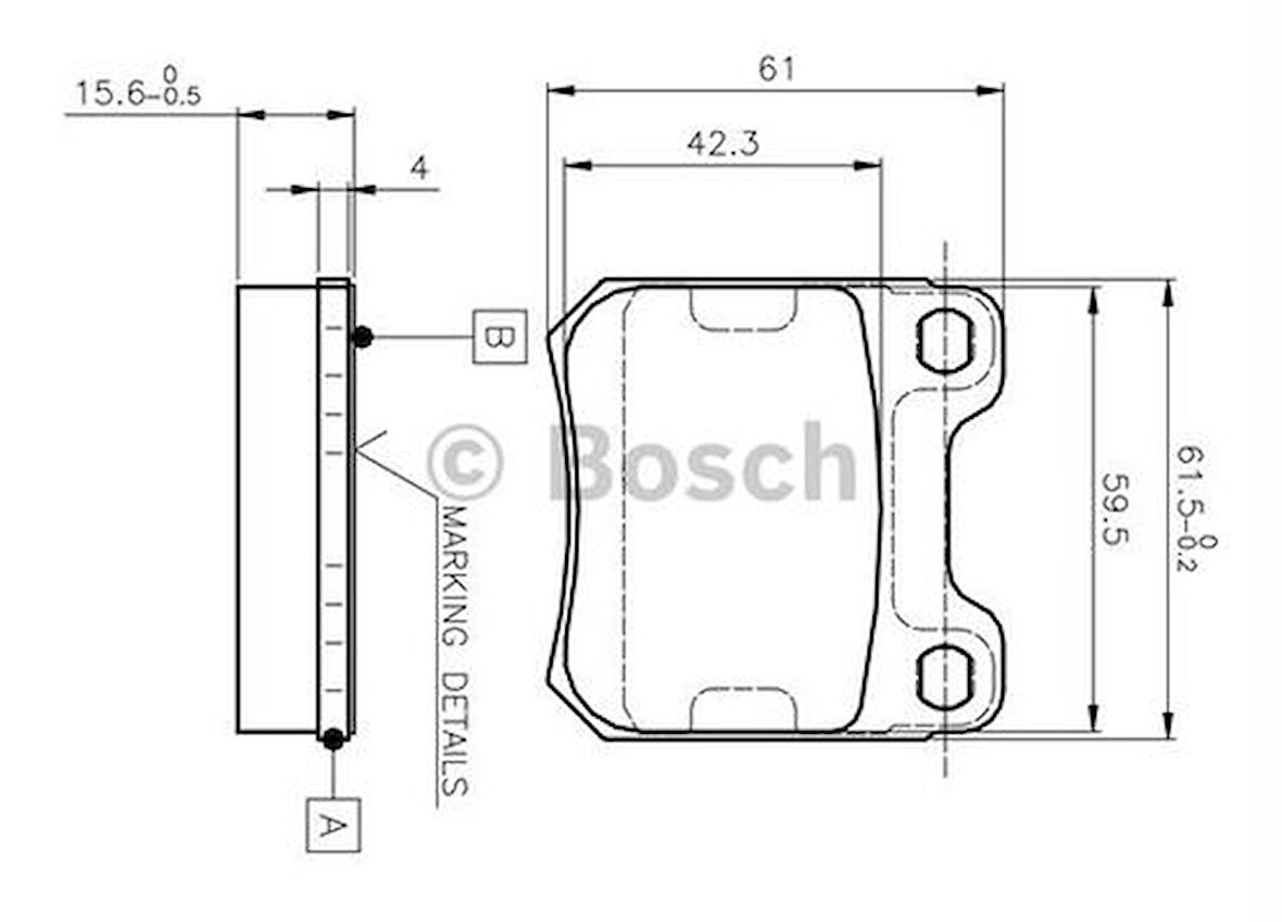 Bosch 0986424754 Arka Fren Balatası Vectra B 10 95 04 02 Gdb915 1605924