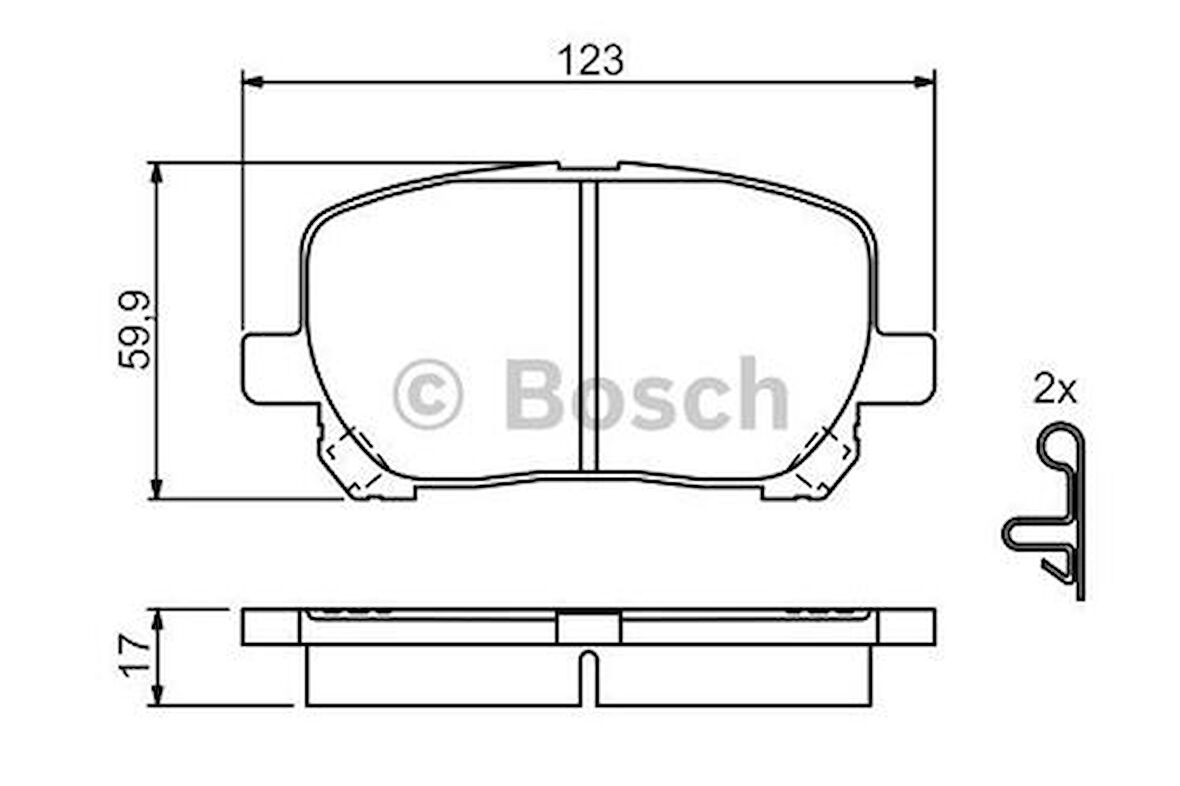 Bosch 0986424761 Ön Fren Balatası Toyota Avensis VVT I 2.0 03-07 446544100